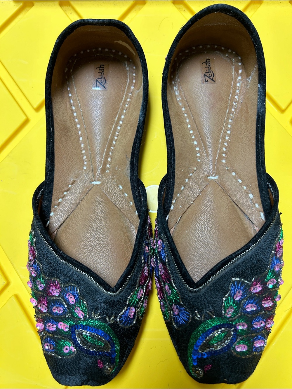 Black Embroidered Women’s Moccasins - Black